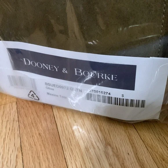 Dooney Bourke Olive Suede Maxine Tote **NEW** - Picture 2 of 7